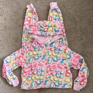 Place Pink and Multicolor Leopard Print Onsie